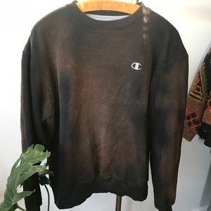 Bleached vintage embroidered champion crew